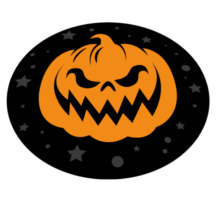 Spooky Pumpkin halloween vinyl carpet - TenStickers