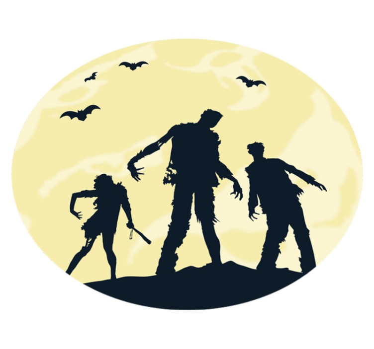 Halloween silhouettes halloween vinyl carpet - TenStickers