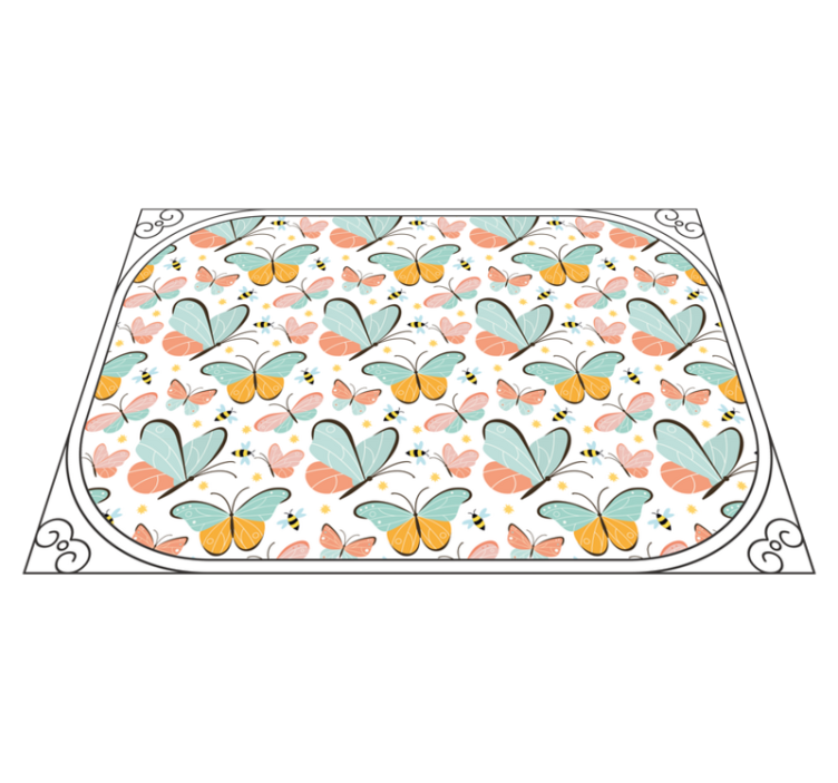 Butterfly Playground kids vinyl carpet - TenStickers