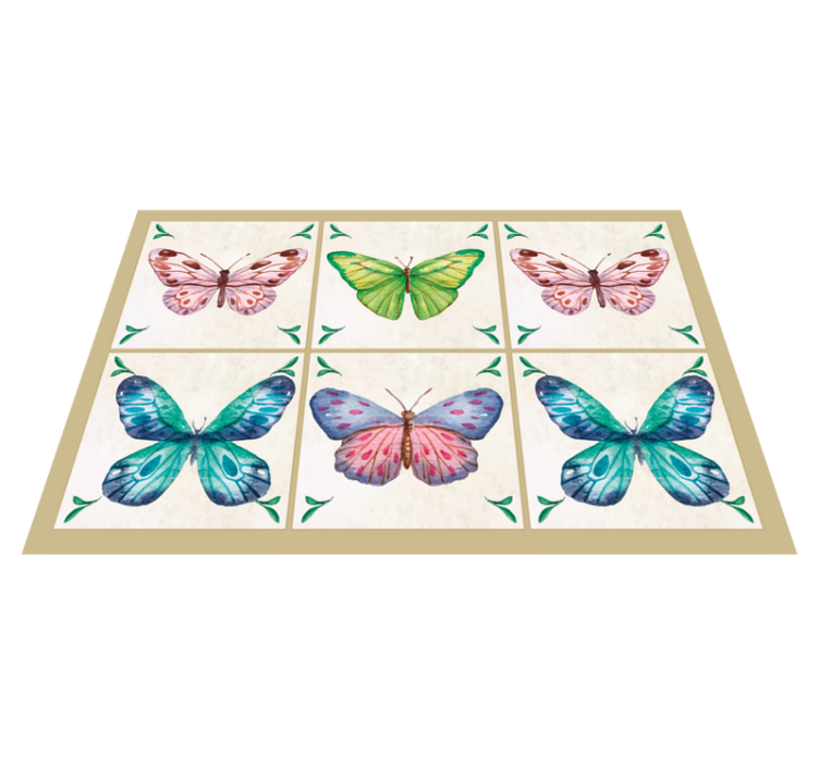 Butterfly Illustration animal vinyl carpet - TenStickers
