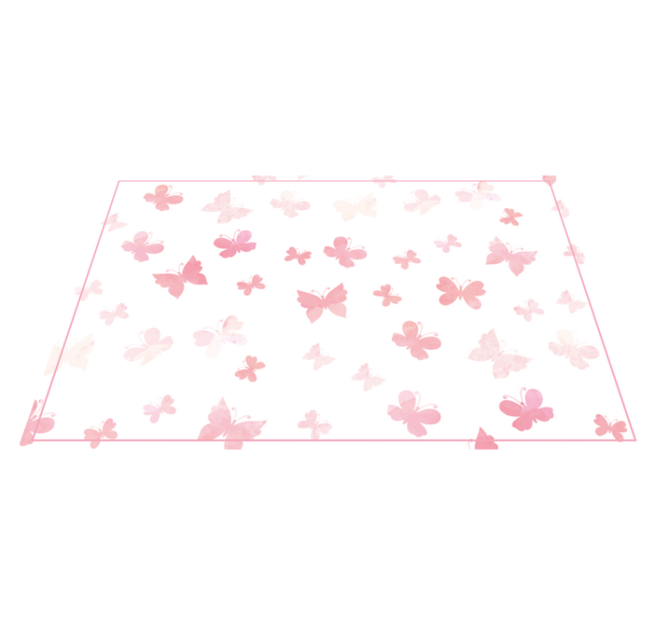 Butterfly Scatter floral vinyl carpet - TenStickers