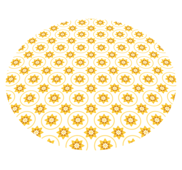 Yellow floral design floral vinyl carpet - TenStickers