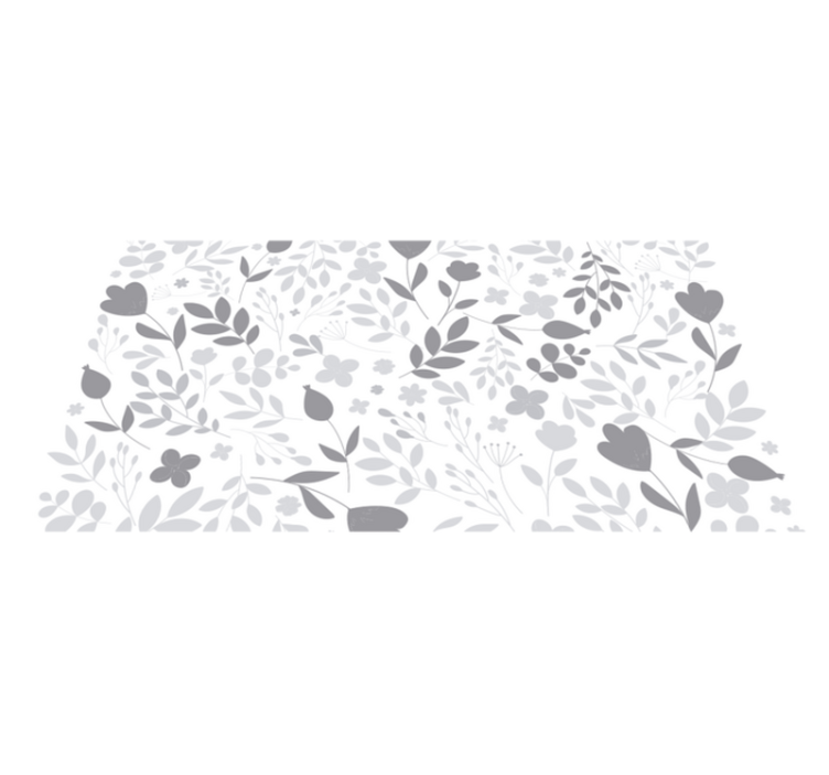 Floral silhouette floral vinyl carpet - TenStickers