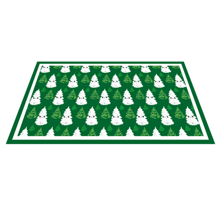Festive Fir Motif Christmas vinyl carpet - TenStickers