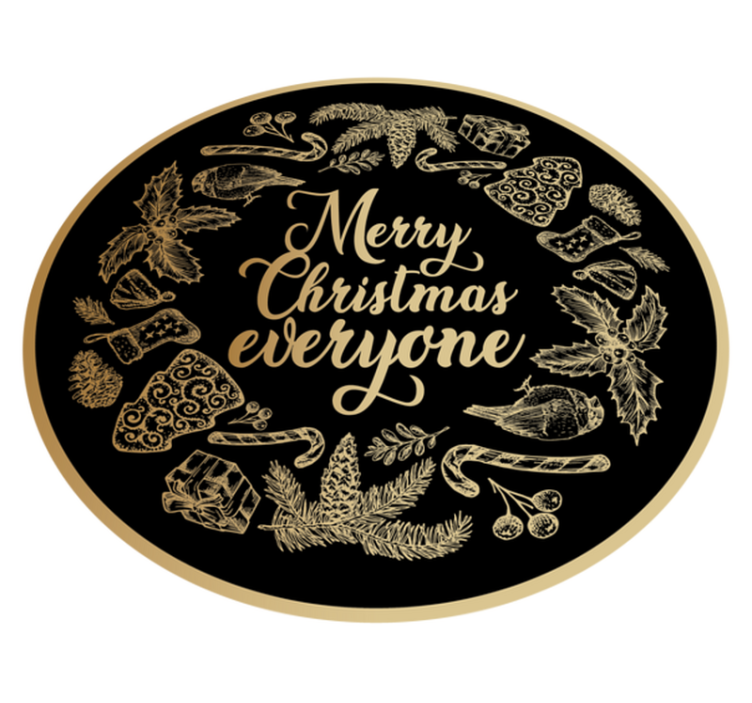 Festive Holiday Greeting Christmas vinyl carpet - TenStickers