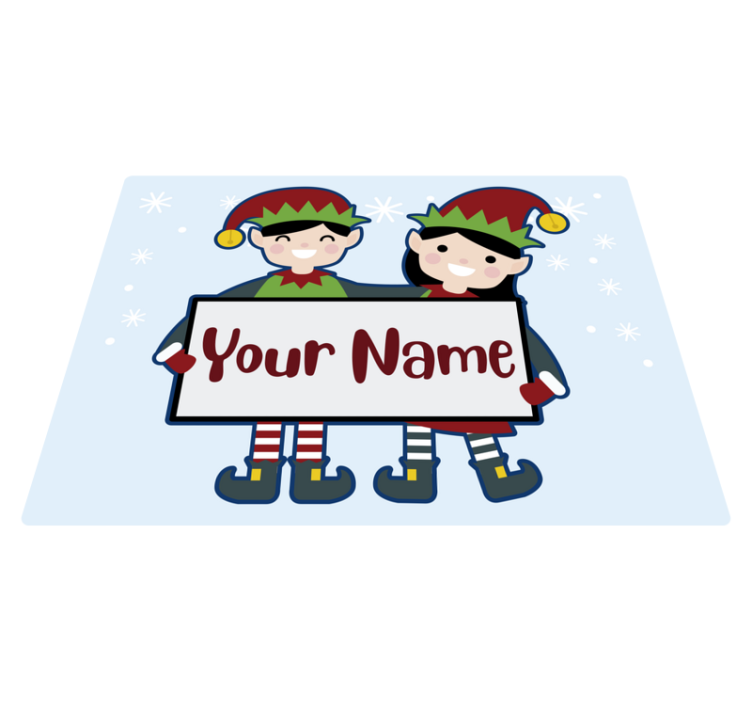 Personalized Elves custom vinyl carpet - TenStickers