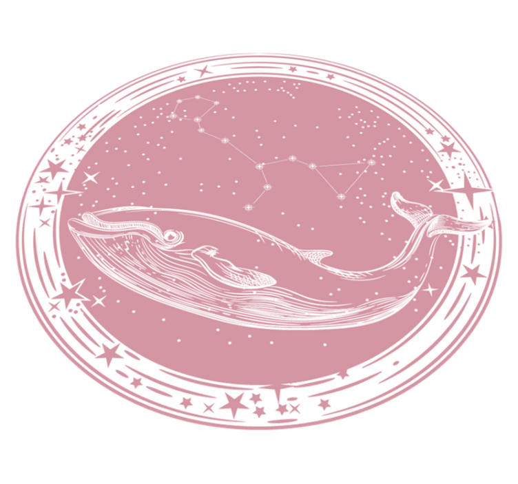 Whale Constellation Circle star vinyl carpet - TenStickers