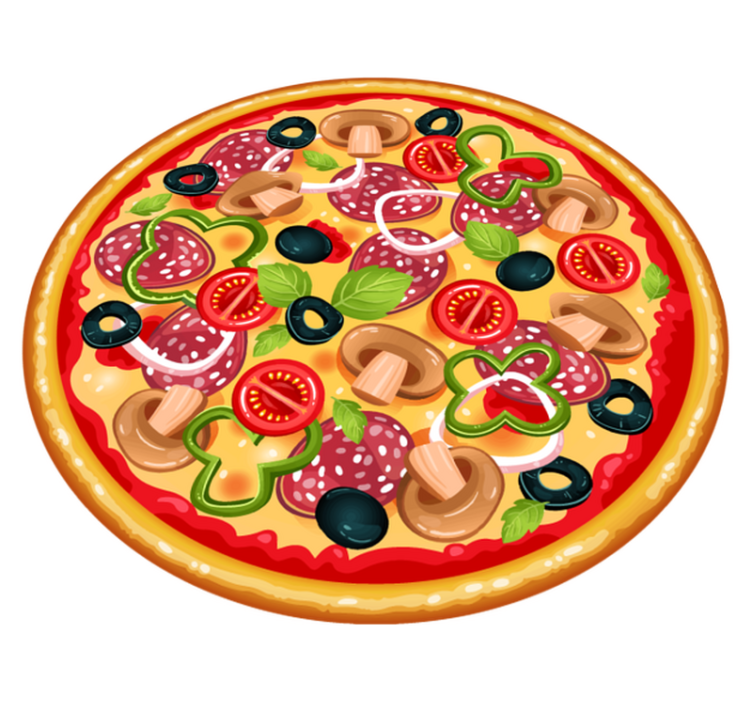 Delicious pizza slice kitchen vinyl carpet - TenStickers