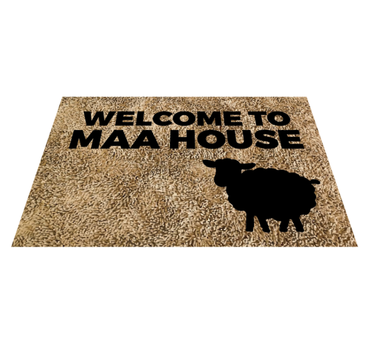 WELCOME MAA HOUSE custom vinyl carpet - TenStickers