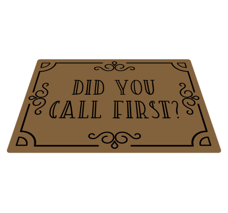 Call First Reminder custom vinyl carpet - TenStickers