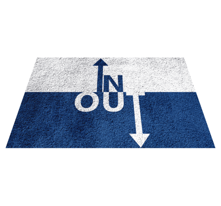 In Out Directional custom vinyl carpet - TenStickers