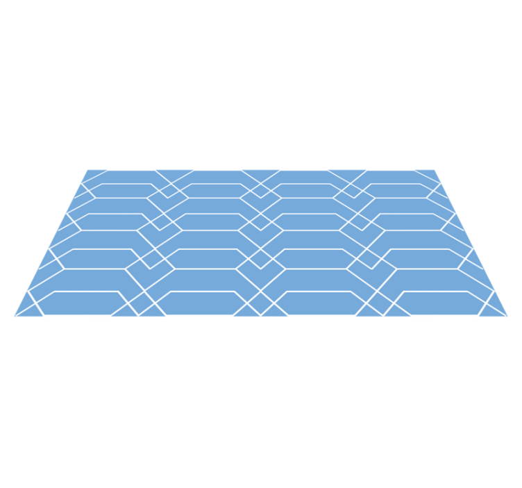 Abstract Blue Lines in Geometry geometric vinyl carpet - TenStickers