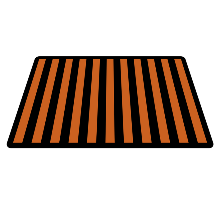 Barred Minimalism striped vinyl carpet - TenStickers