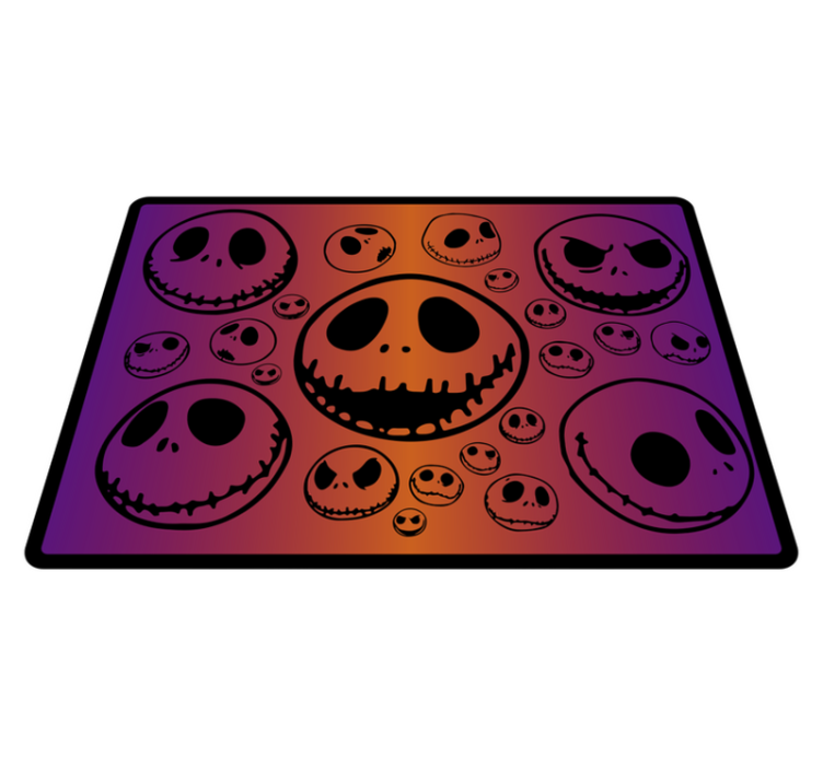Spooky Skulls Pattern halloween vinyl carpet - TenStickers