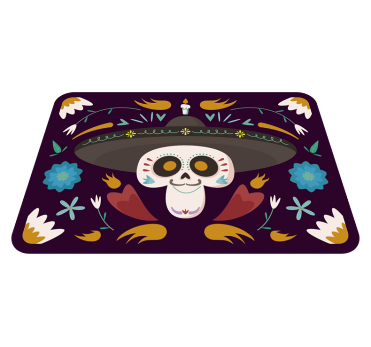 Festive Skull Imagery event vinyl carpet - TenStickers