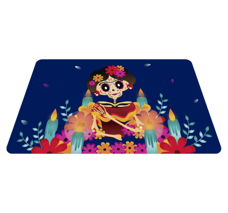 Festive Skeleton halloween vinyl carpet - TenStickers