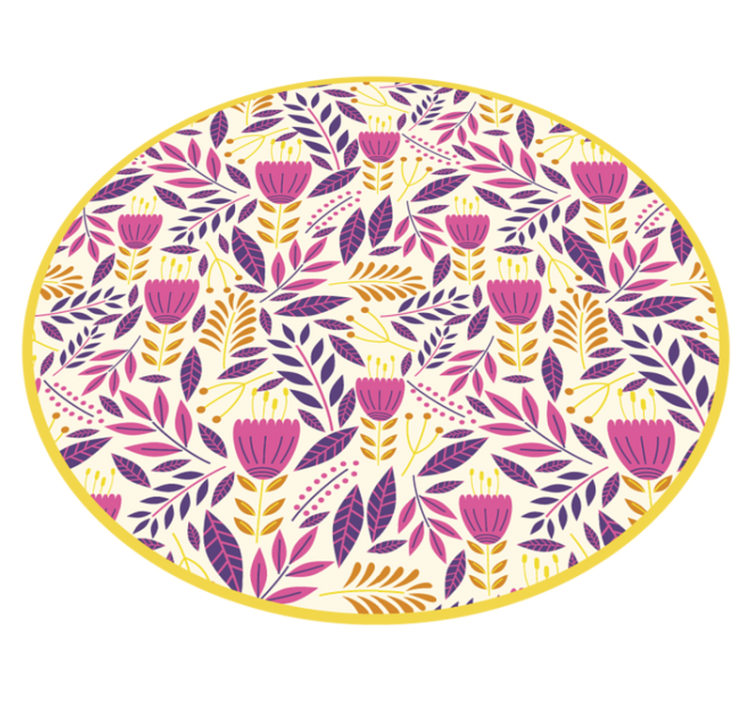 Bright colourful flowers floral rug - TenStickers