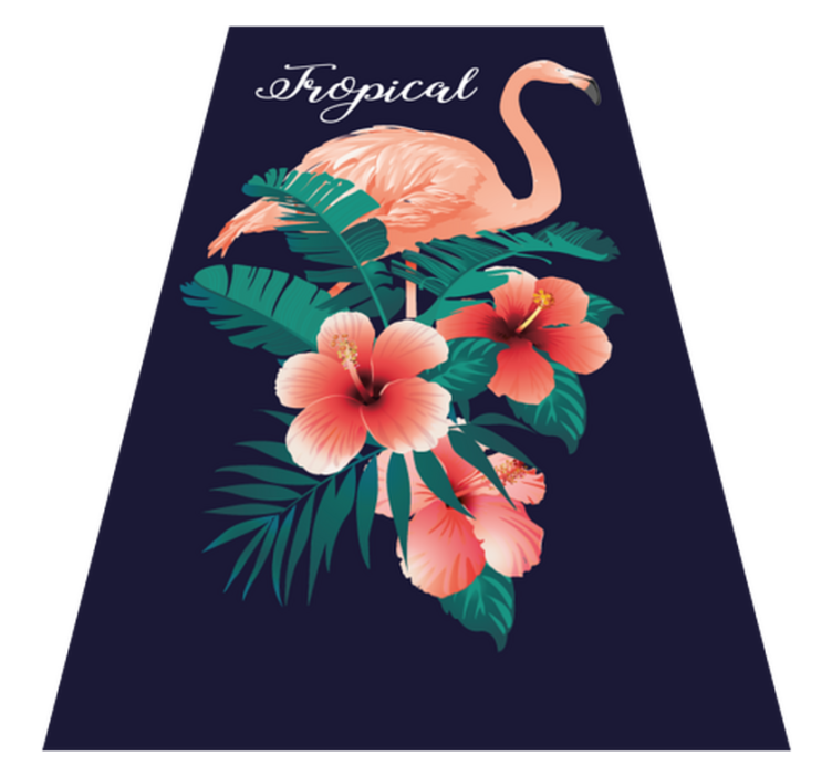 Tropical Flamingo animal vinyl carpet - TenStickers
