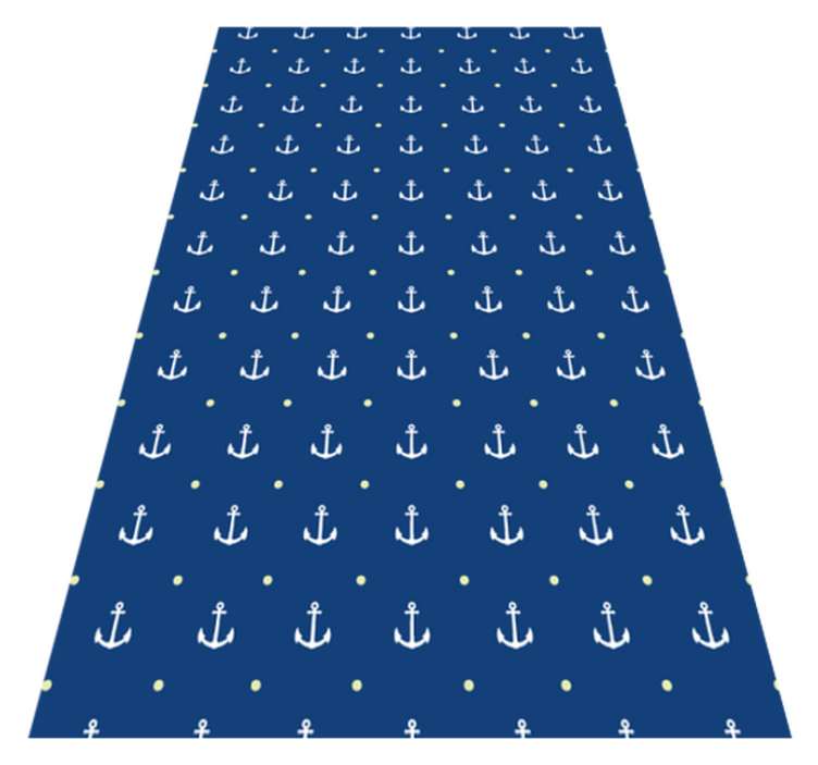 Nautical Anchors blue vinyl carpet - TenStickers