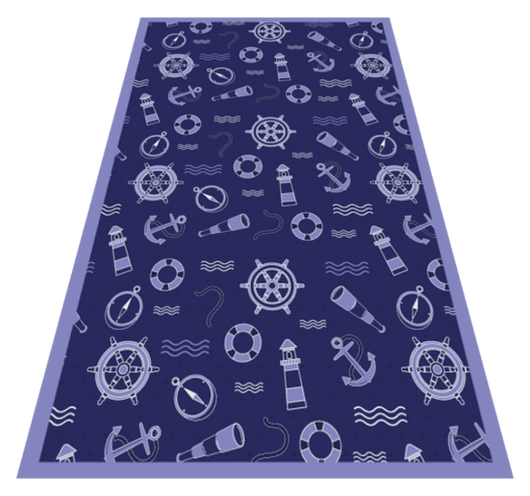 Nautical Motif living room vinyl carpet - TenStickers