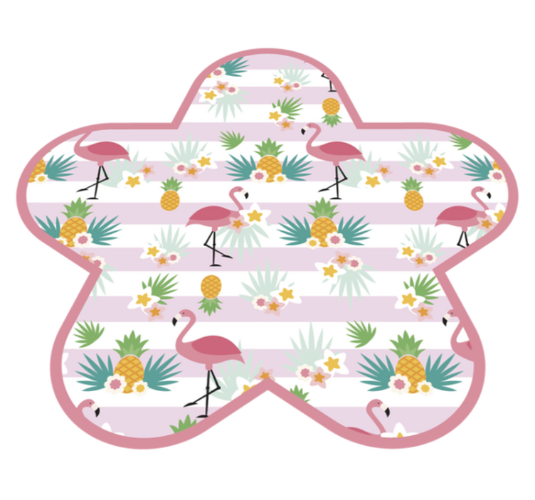 Flamingo Playtime nursery vinyl carpet - TenStickers