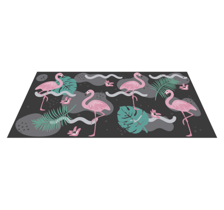 Tropical Flamingo Pattern animal vinyl carpet - TenStickers