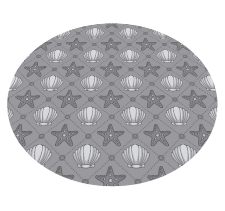 Seashell Starfish Pattern animal print vinyl carpet - TenStickers