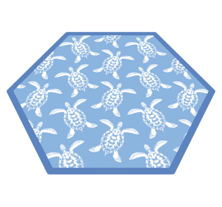 Turtle Pattern bathroom vinyl carpet - TenStickers