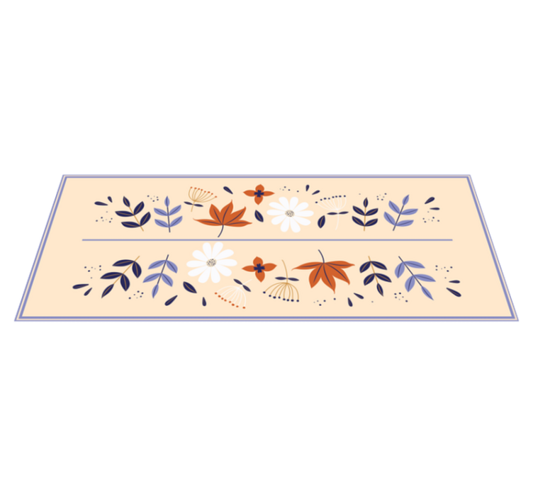 Botanical Motif Ensemble floral vinyl carpet - TenStickers