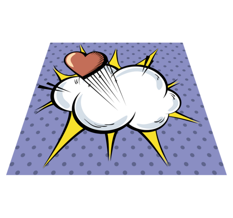 Pop Art Comic vintage rug - TenStickers