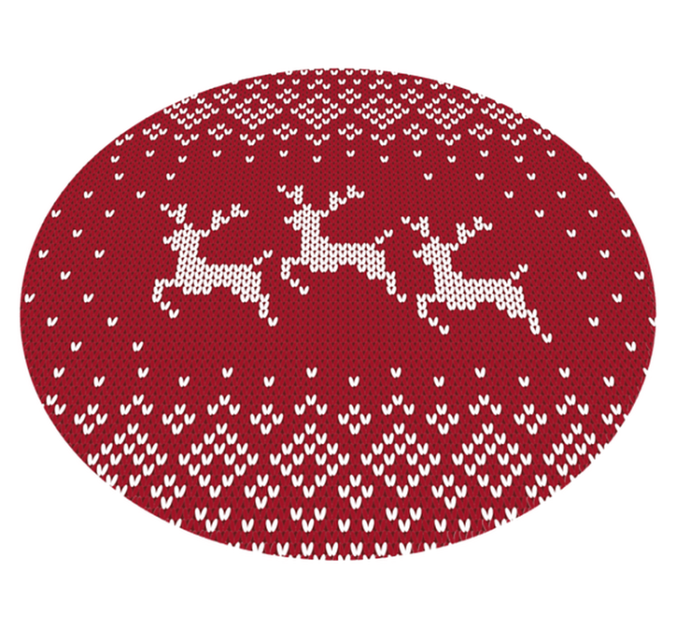Reindeer Motif Christmas vinyl carpet - TenStickers