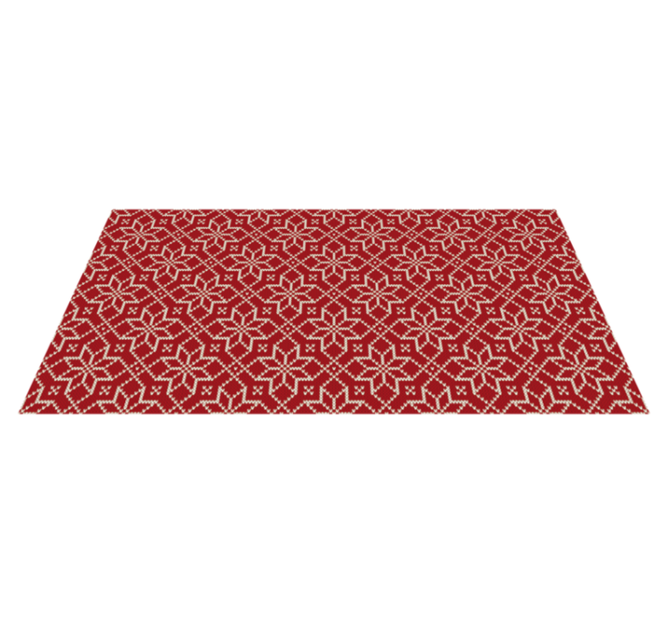 Red Ornamental Pattern nursery vinyl carpet - TenStickers