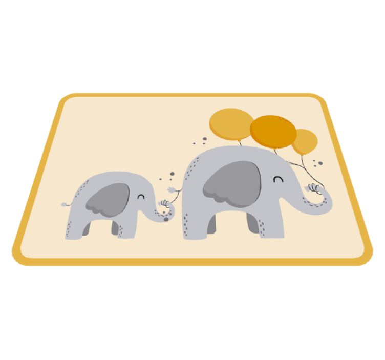 Elephant Companions nursery vinyl carpet - TenStickers