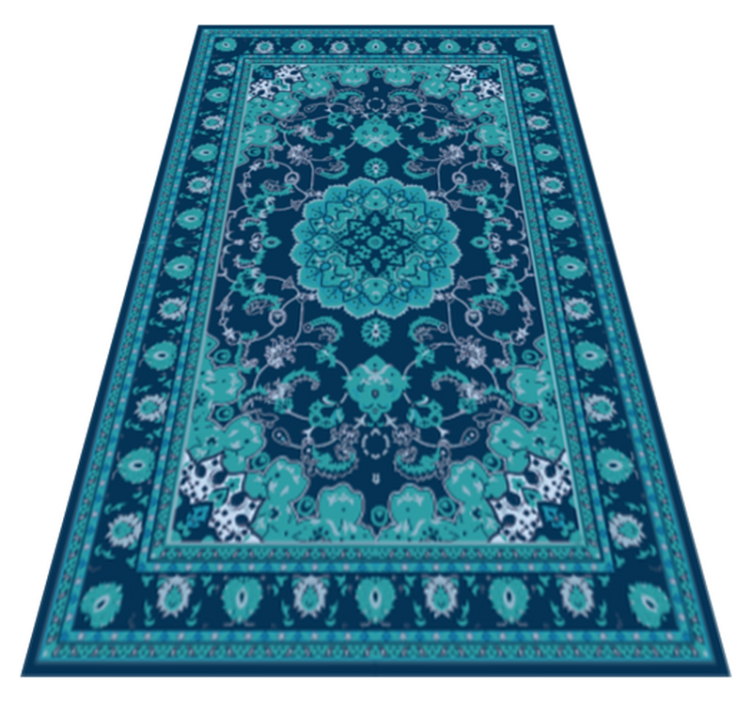 Teal mandala elegance mandala vinyl carpet - TenStickers