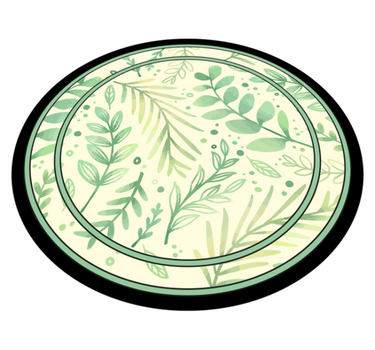 Botanical Motif Accent floral vinyl carpet - TenStickers