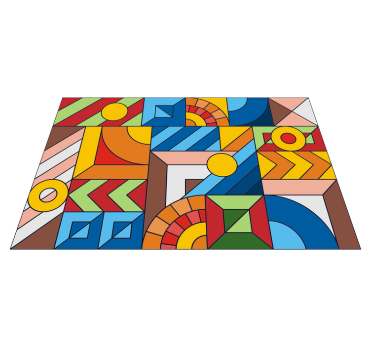 Abstract Geometrics geometric vinyl carpet - TenStickers