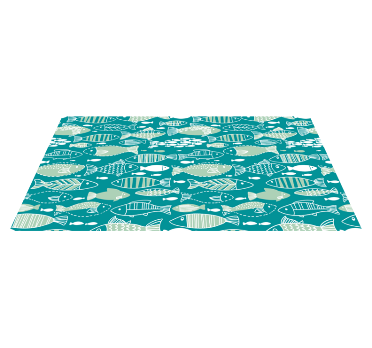 Aquatic Pattern animal vinyl carpet - TenStickers