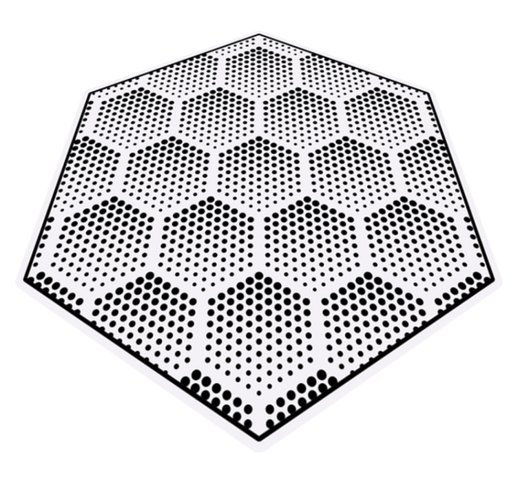 Hexagonal Dots Pattern geometric vinyl carpet - TenStickers