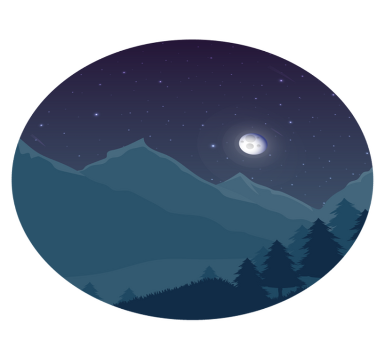 Mountainous Nightfall nature vinyl carpet - TenStickers
