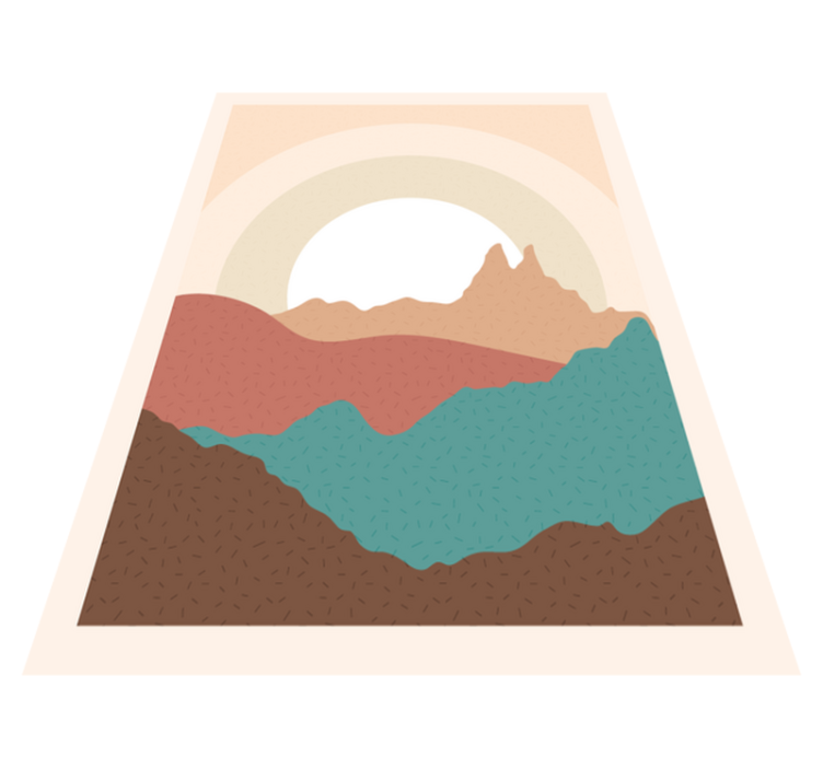 Abstract Mountain Layers nature vinyl carpet - TenStickers