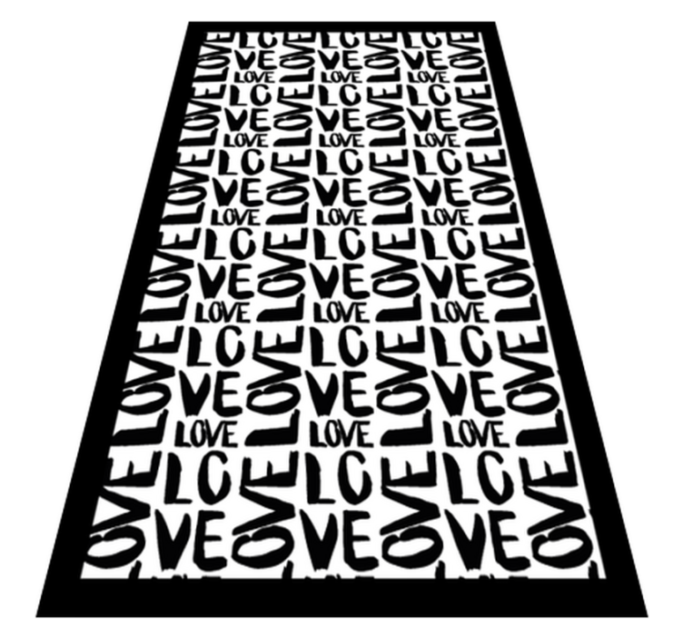 Expressive Love Text custom vinyl carpet - TenStickers