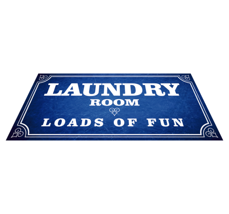 Laundry Room Fun custom vinyl carpet - TenStickers
