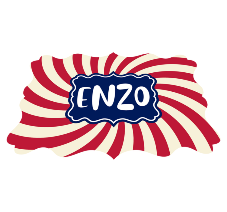 Personalized Stripes custom vinyl carpet - TenStickers