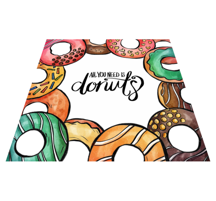 Need Donuts Design custom vinyl carpet - TenStickers