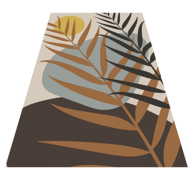 Botanical Sunset floral vinyl carpet - TenStickers