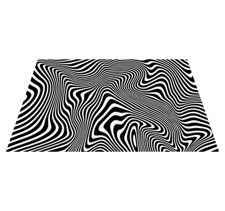 Wavy Optical Illusion striped vinyl carpet - TenStickers