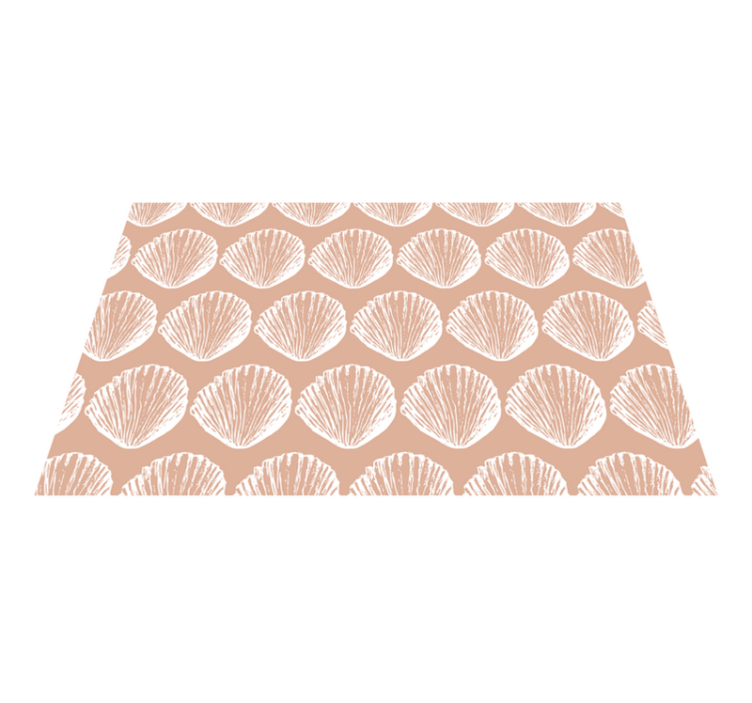 Seashell Pattern floral vinyl carpet - TenStickers