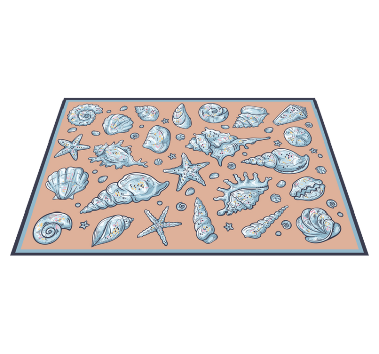 Seashell Illustrations nature vinyl carpet - TenStickers