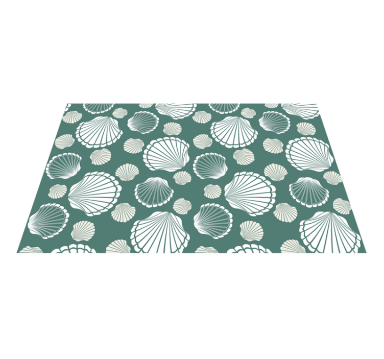 Sea Shell Patterns kitchen vinyl carpet - TenStickers