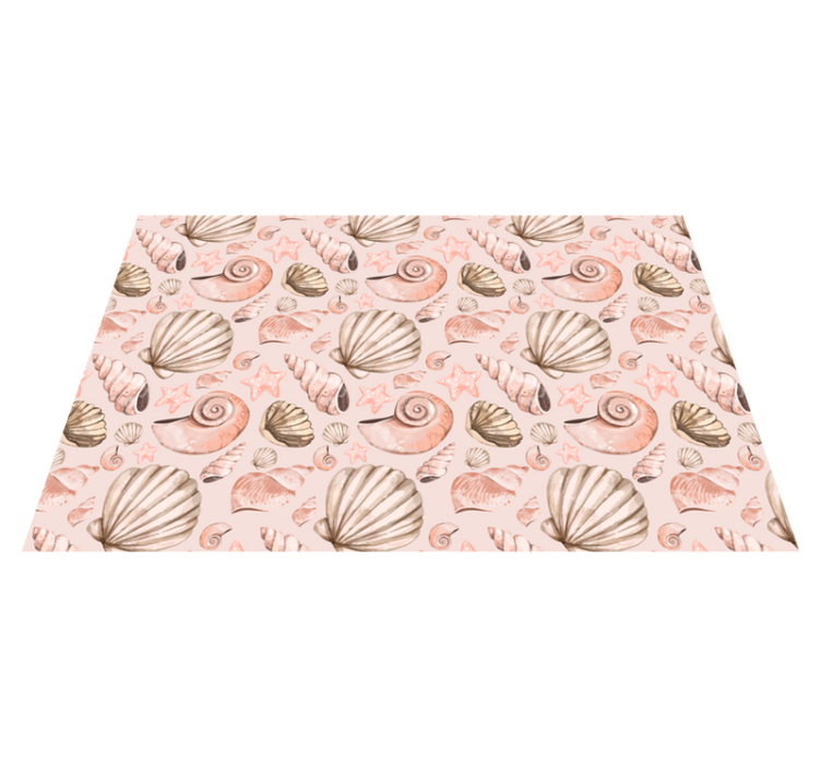Seashell Patterns animal vinyl carpet - TenStickers